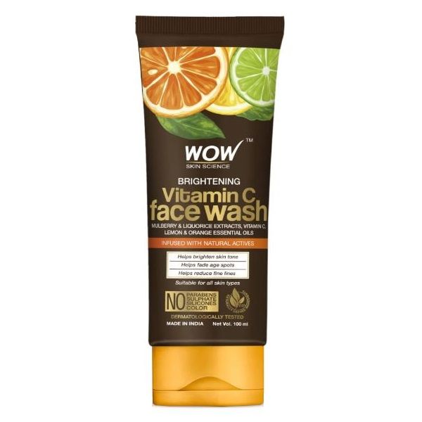 Wow Skin Science Brightening Face Wash - Vitamin C, 200ml (100ml x 2pc)