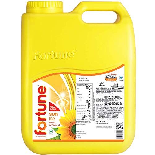 Fortune Sunlite Refined Sunflower Oil Can, 15L