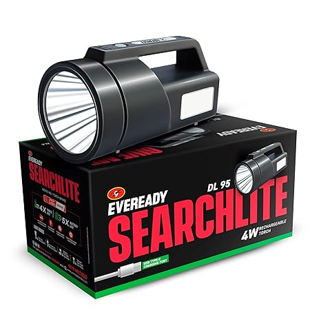 Eveready Search Lite 4W Rechargeable Led Torch  DL95, 1pc