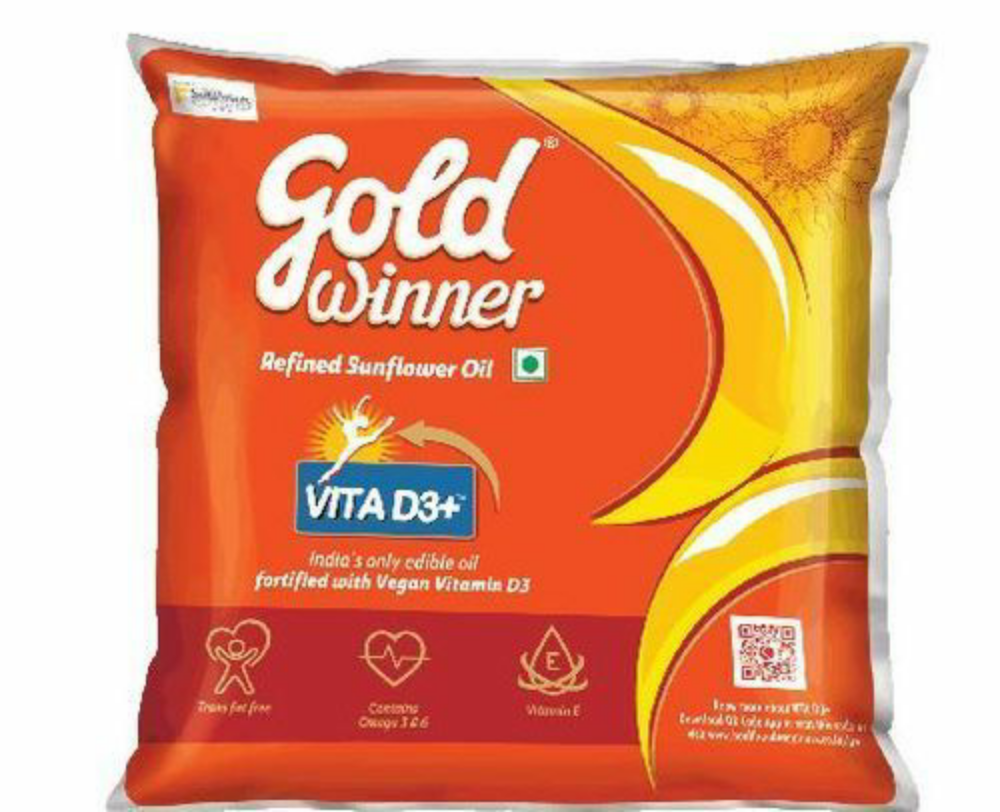 Gold Winner Sunflower Oil Pouch, 500ml