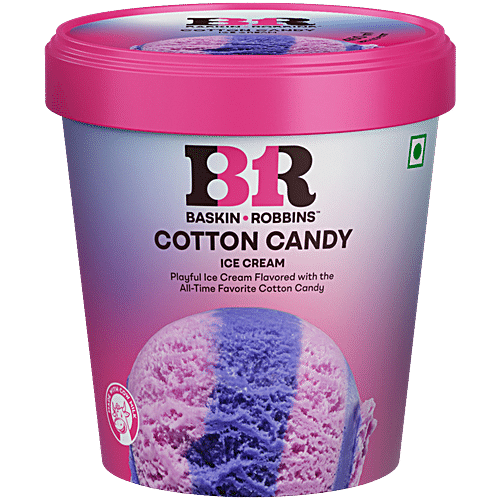 Baskin Robbins Premium Ice Cream Tub - Cotton Candy, 450ml