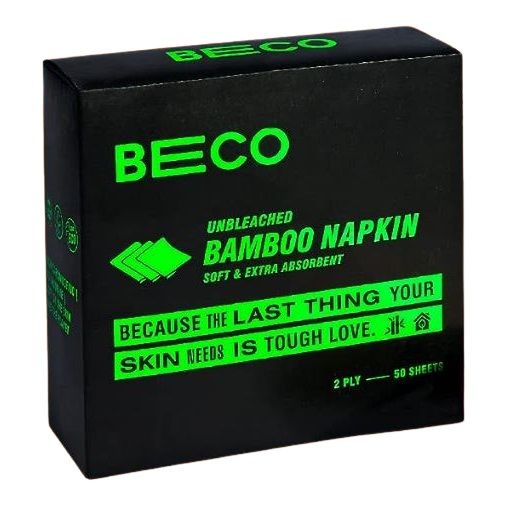 Beco Bambooee Serving Napkin - 2 Ply, 50 Pulls