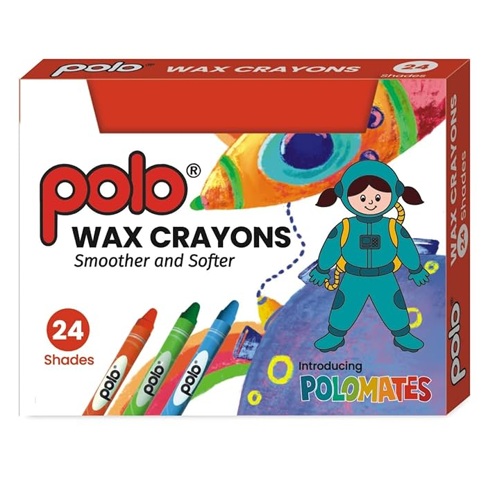 Polo Wax Crayons, 24 Shades (57mm)