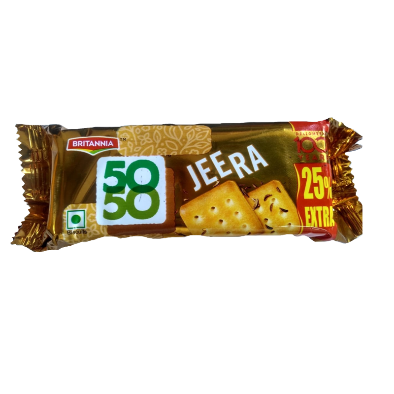 Britannia (Rs.10) 50-50 Biscuit - Jeera, 80g