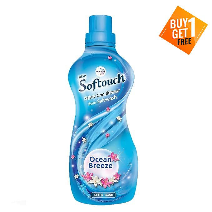 Softouch After Wash Fabric Conditioner Blue - Ocean Breeze, 210ml (Buy 1 Get 1 Free)