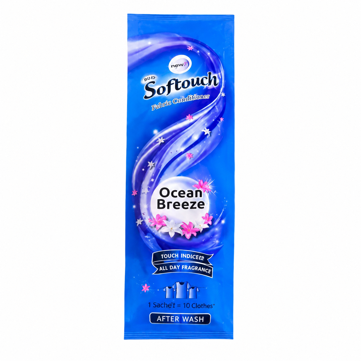 Softouch (Rs.4) After Wash Fabric Conditioner Blue - Ocean Breeze, 18ml