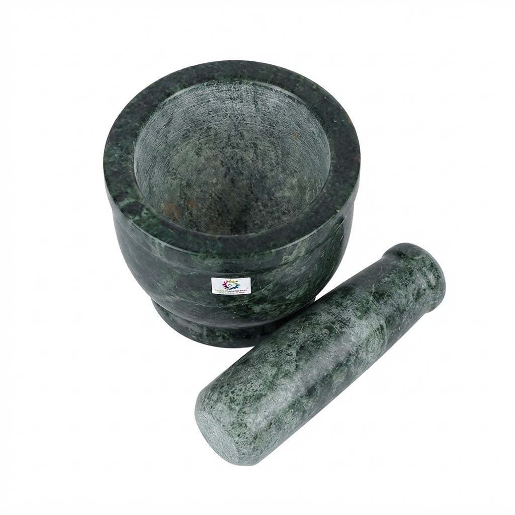 Green Marble Mortar & Pestle Set