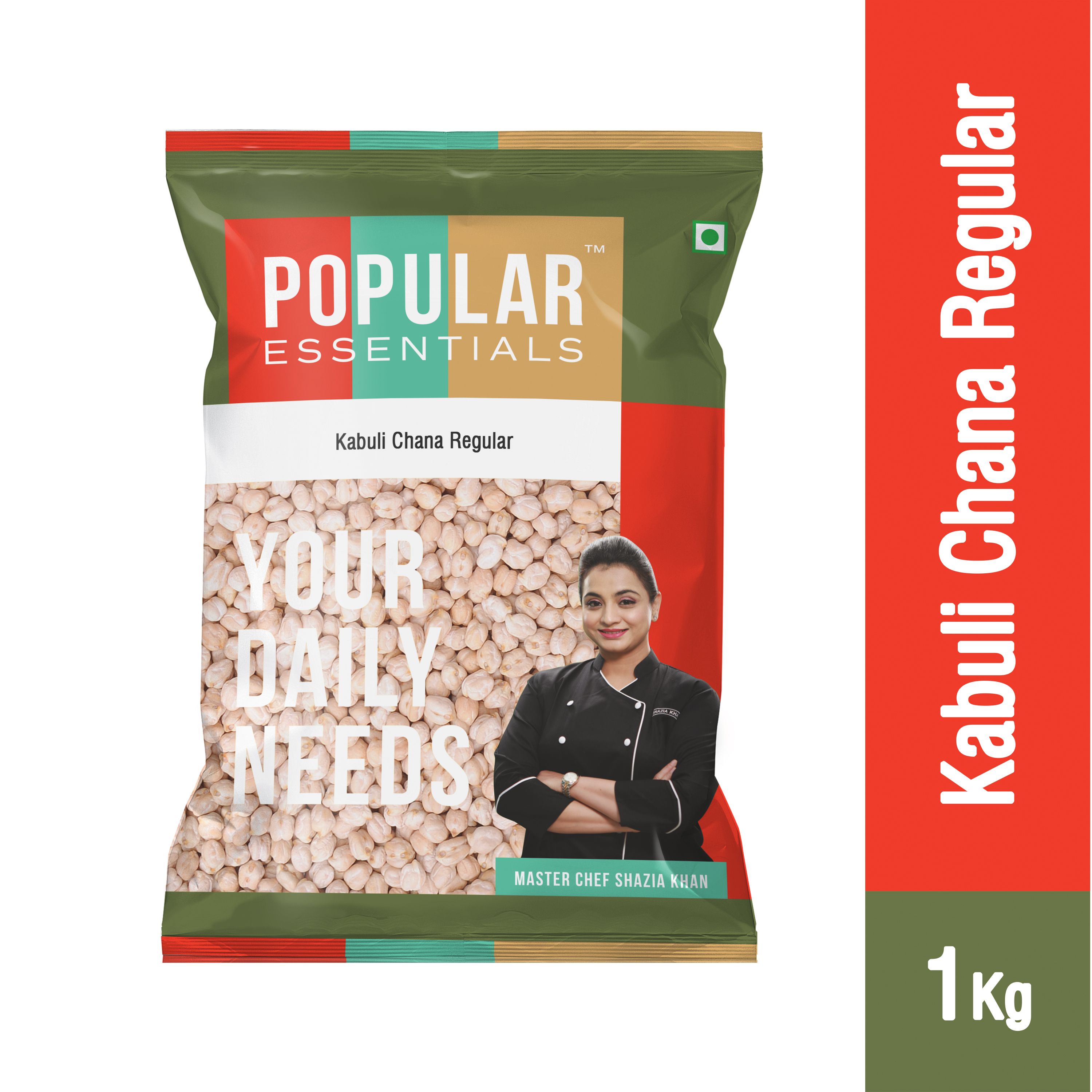 Popular Essentials Kabuli Chana - Regular, 1kg