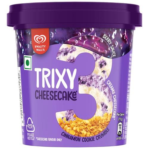 kwality Wall's Ice Cream Tub  - Trixy Cheese Cake, 110ml
