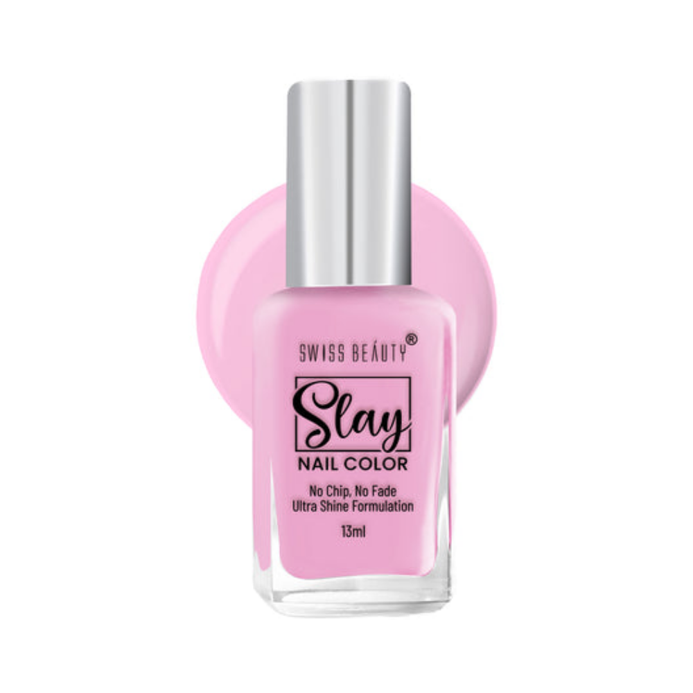 Swiss Beauty Slay Nail Color Shade No - 302 Dreamy Pink, 13ml