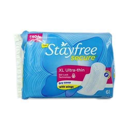 Stayfree Secure Ultra Thin Sanitary Pads - XL Wings, 6pc