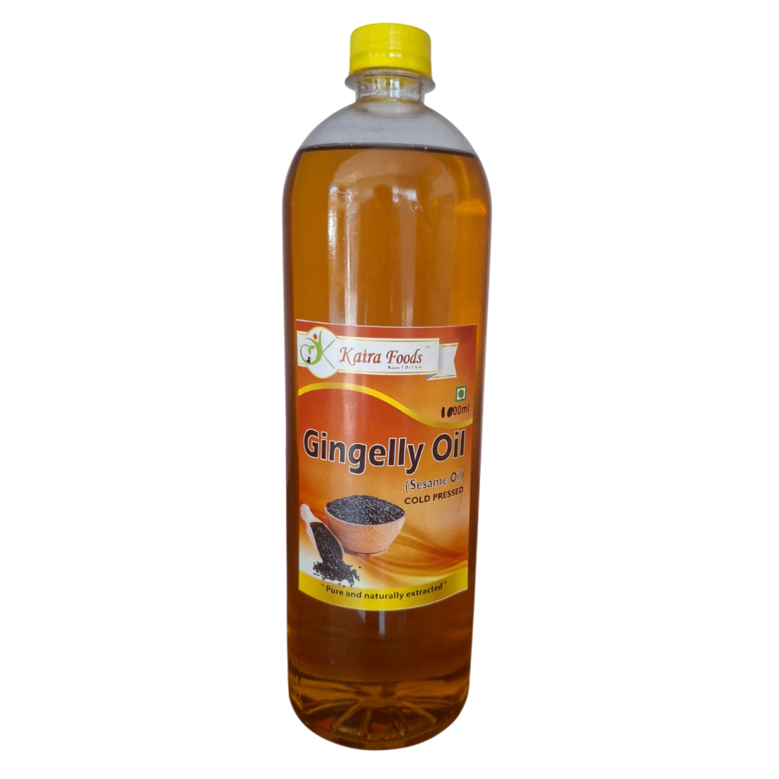 Kaira Foods Cold Pressed Gingelly / Sesame Oil PET Bottle, 1L