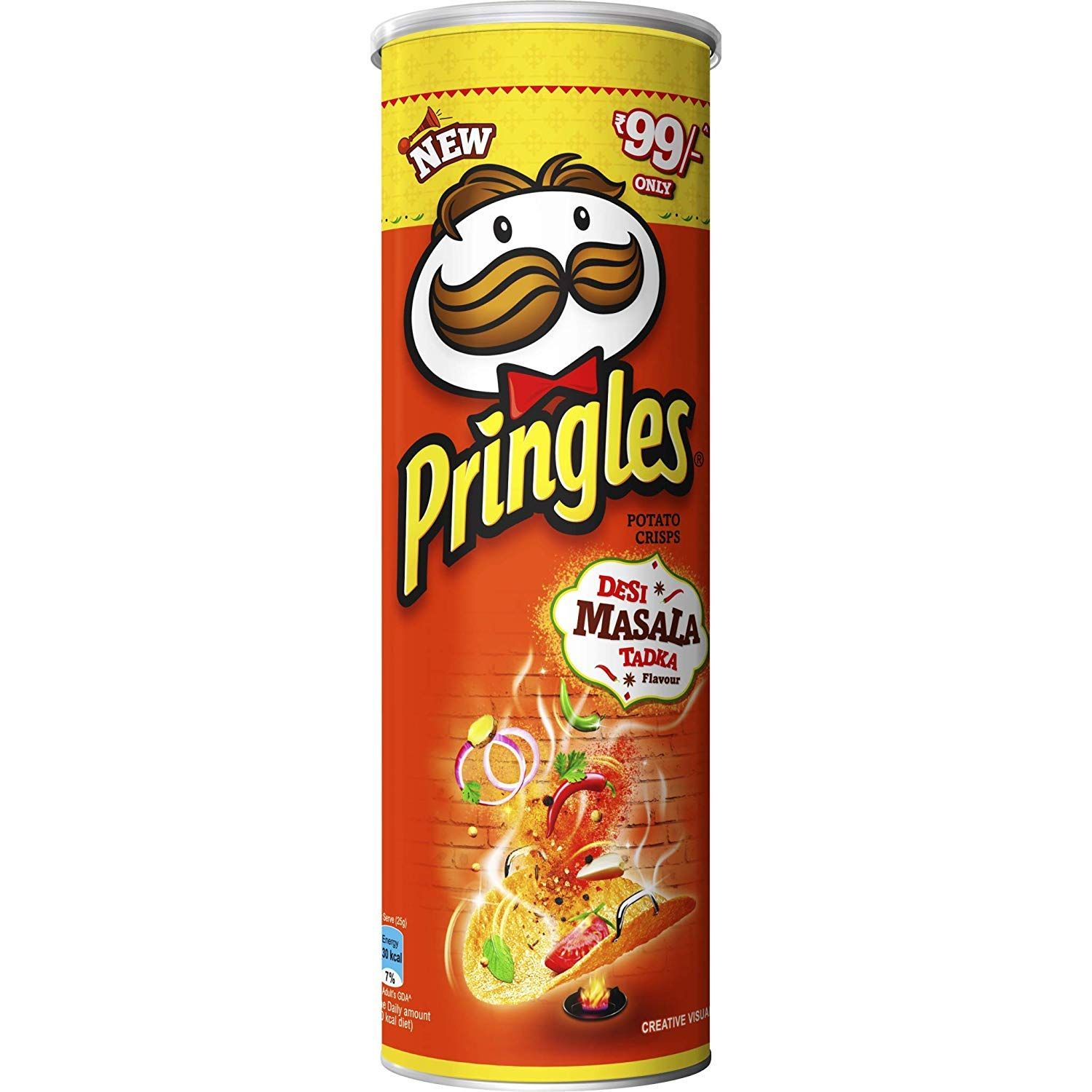 Pringles Potato Chips - Desi Masala Tadka Flavour, 102g