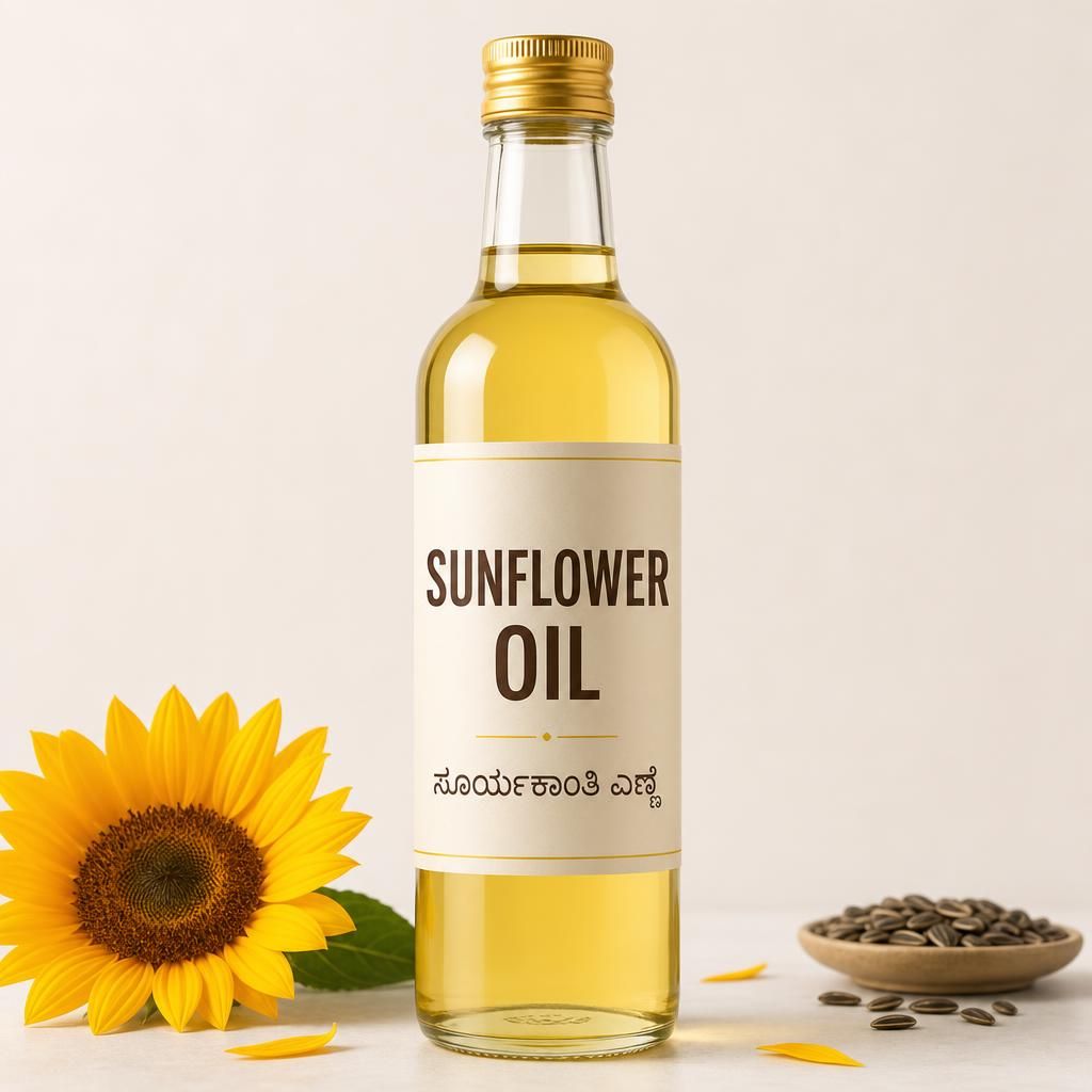 Sunflower Oil (ಸೂರ್ಯಕಾಂತಿ ಎಣ್ಣೆ), 500ml
