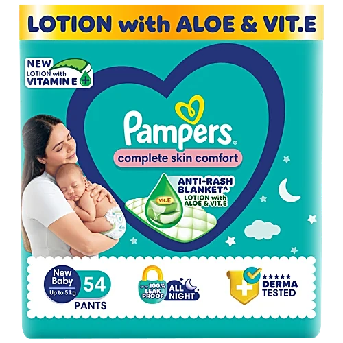 Pampers Complete Skin Comfort Diaper Pants - New Born, 54pcs