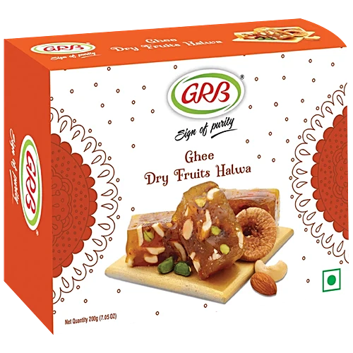 GRB Ghee Halwa Carton - Dry Fruit, 200g