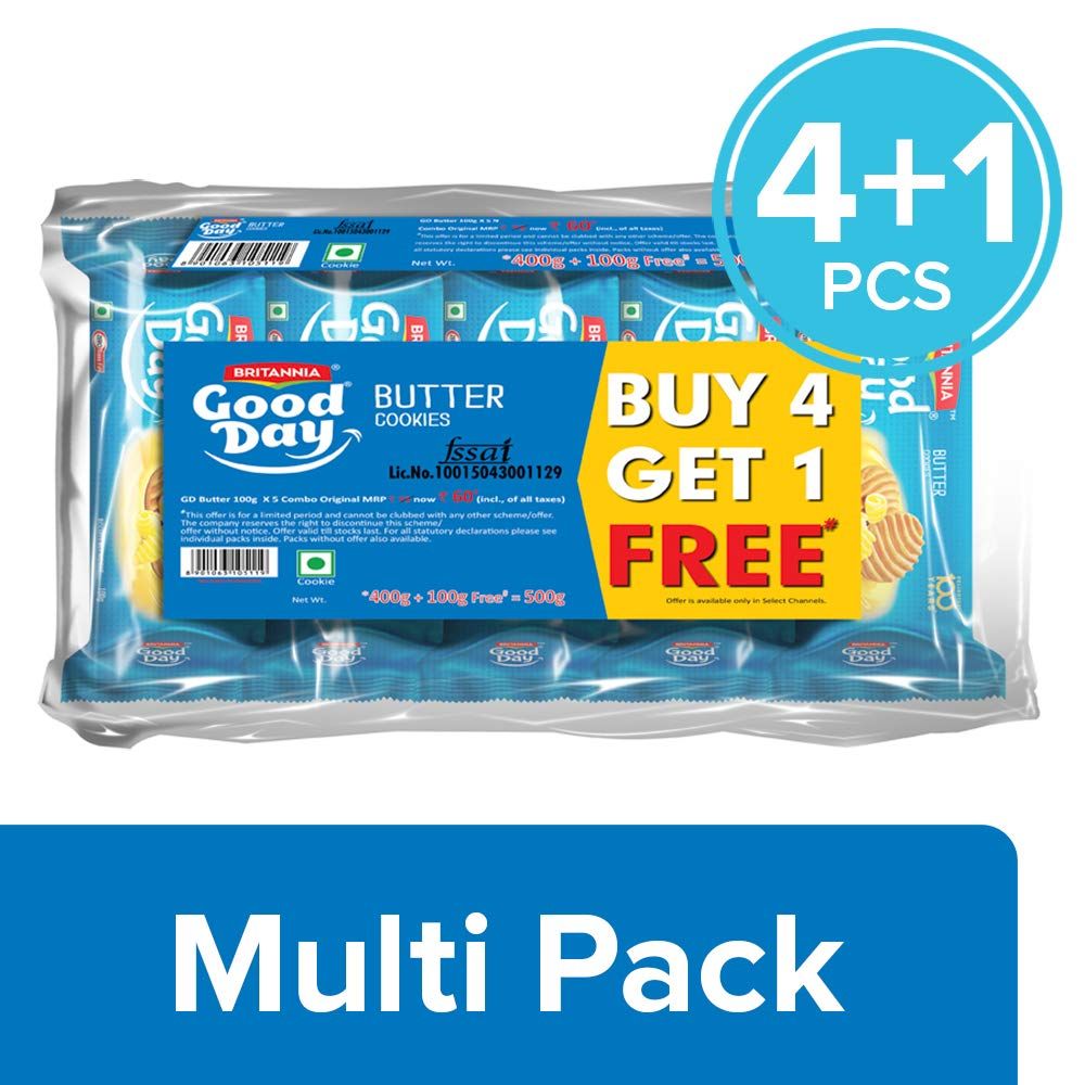 Britannia Good Day Cookies - Butter, 120g (Buy 4 Get 1 Free)