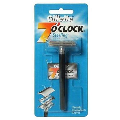 Gillette 7 O Clock Razor and Blades - Sterling, 1pc