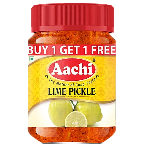 Aachi Pickle PET Bottle - Lime, 200g (Buy 1 Get 1 Free)