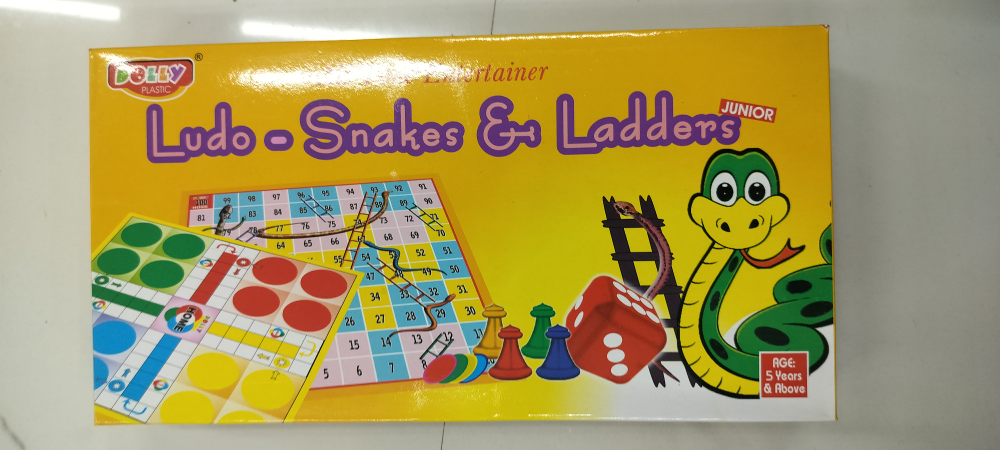 Dolly Plastic Junior Ludo Snakes & Ladders, 1pc