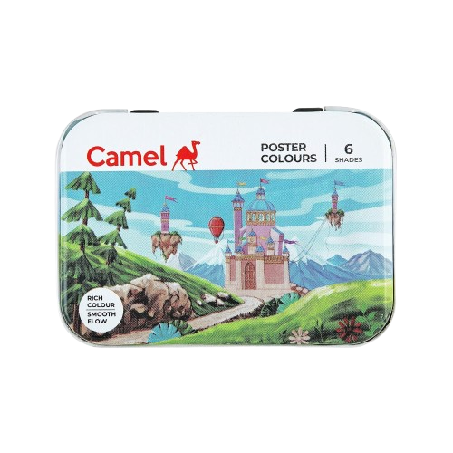 Camlin Student Poster Colours Assorted Tin, 10ml (Set of 6)
