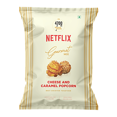 4700BC Netflix Gourmet Mix Popcorn - Cheese & Caramel, 50g
