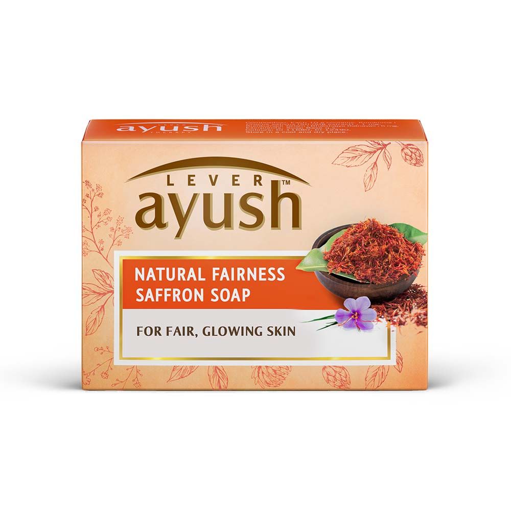 Ayush Natural Fairness Soap - Saffron, 100g