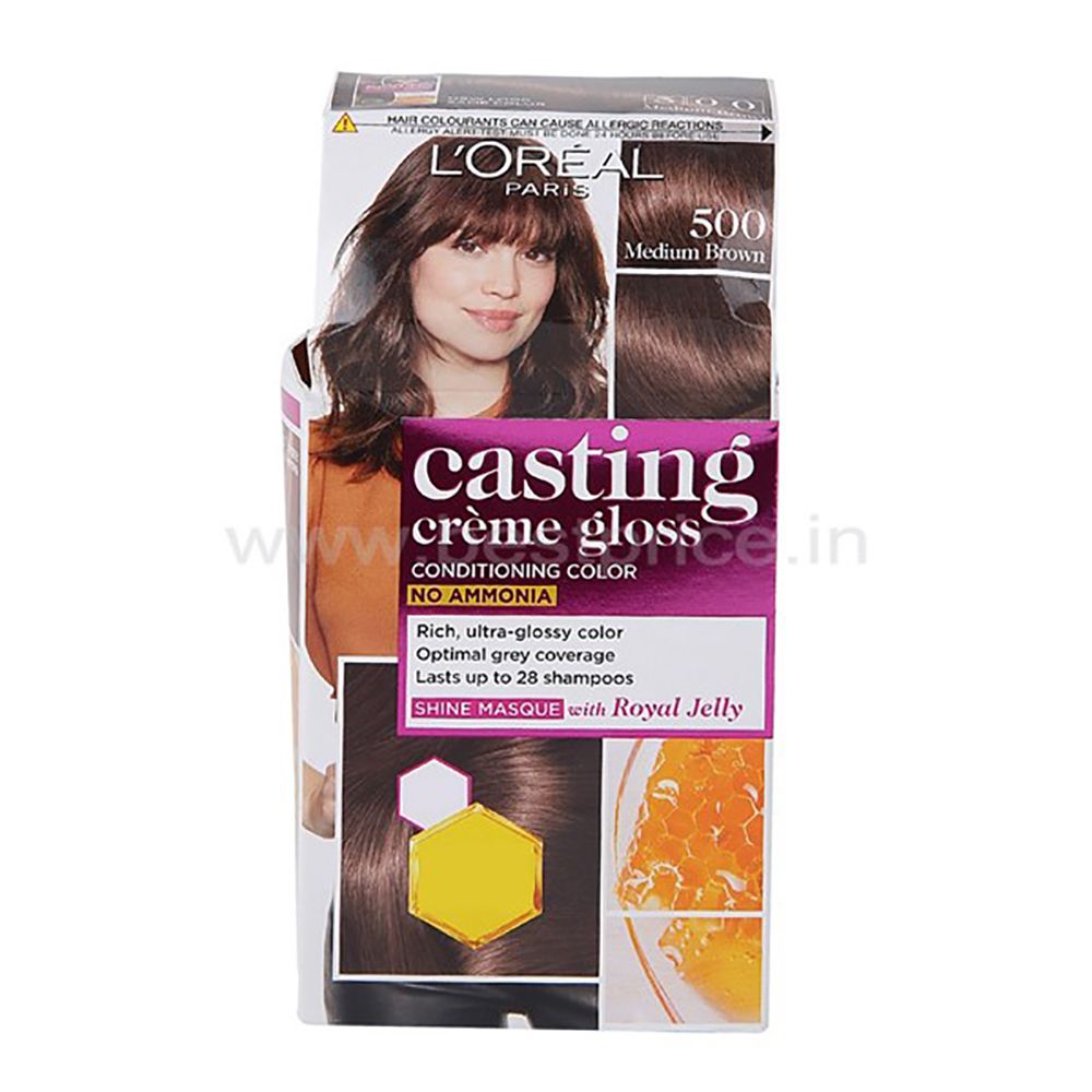 Loreal Paris Casting Creme Gloss Hair Color - Medium Brown, 72ml + 87.5g