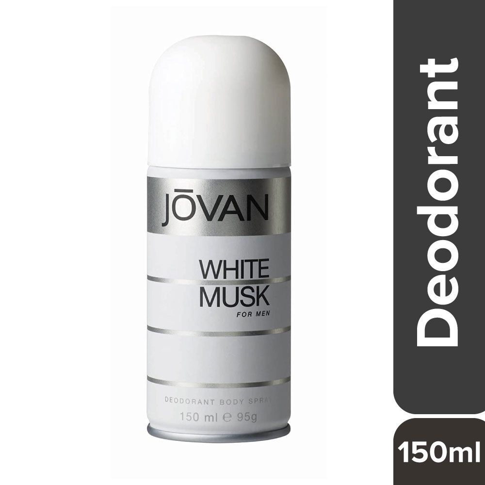 Jovan For Men Deodrant Body Spray - White Musk, 150ml