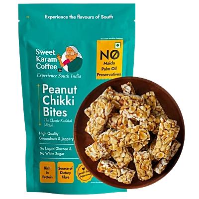 Sweet Karam Coffee Peanut Chikki Bites, 150g