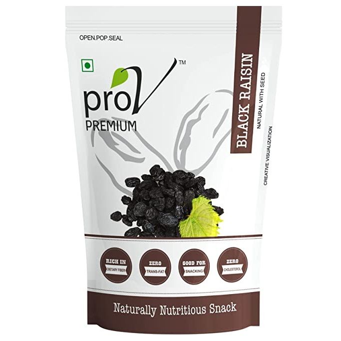 ProV Black Premium Natural Raisin Pouch - Seeded, 250g