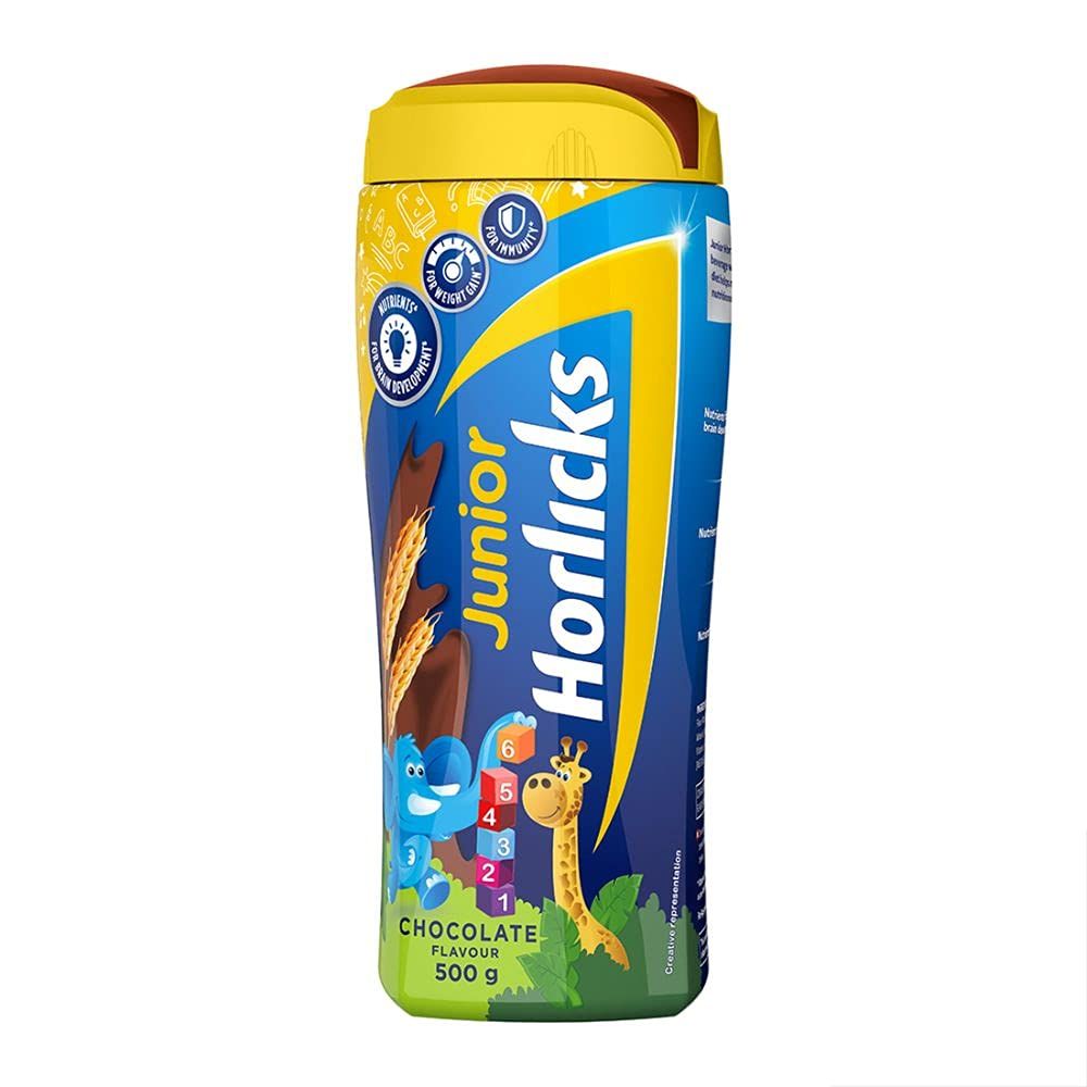 Horlicks Junior 123456 Health Drink Jar - Chocolate, 500g