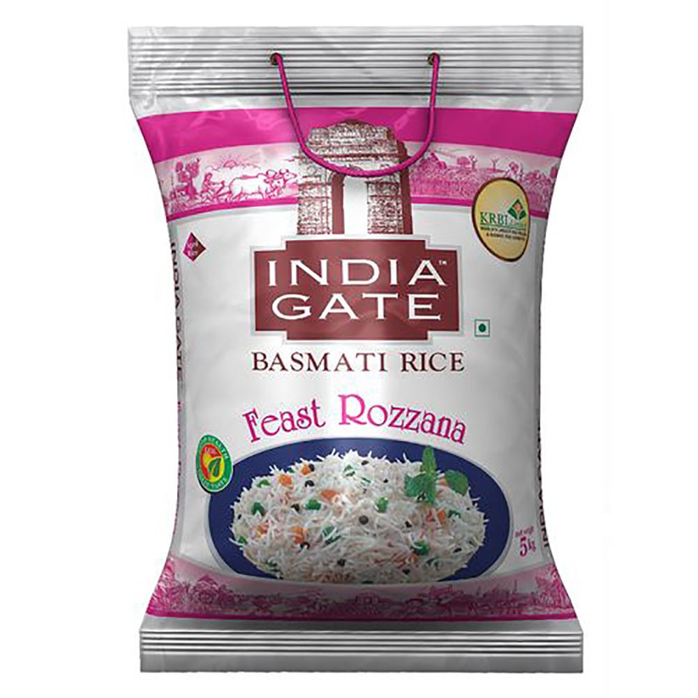 India Gate Basmati Rice Bag - Feast Rozzana, 5kg