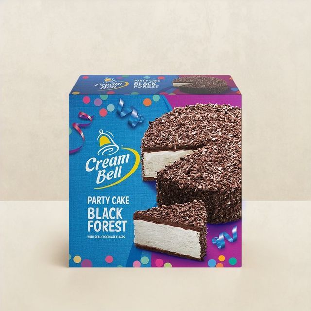 Cream Bell Party Ice Cream Cake Carton - Black Forest, 1L
