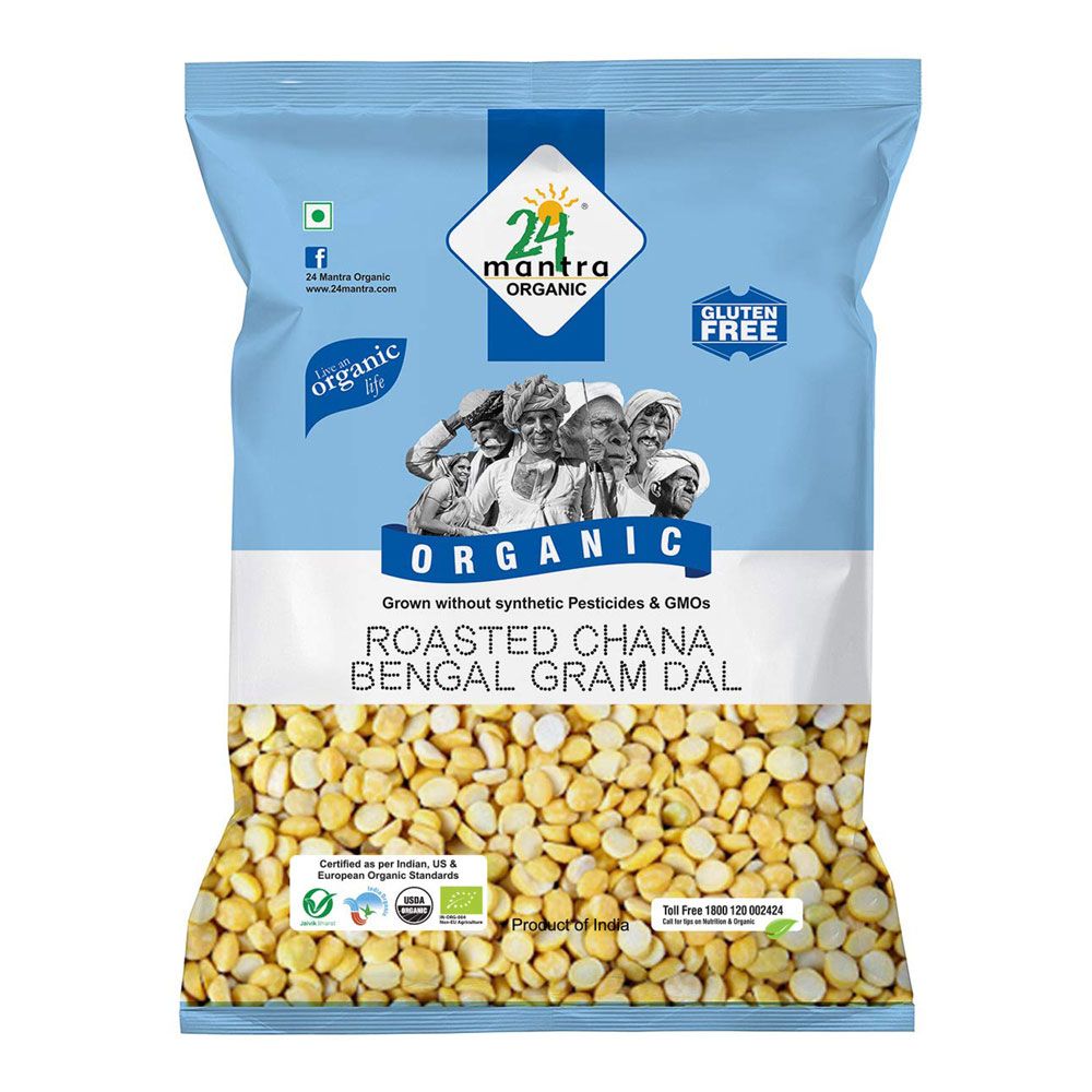 24 Mantra Organic Roasted Chana, 500g