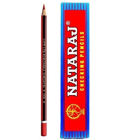 Nataraj Checking Pencils - Red (Set of 10)
