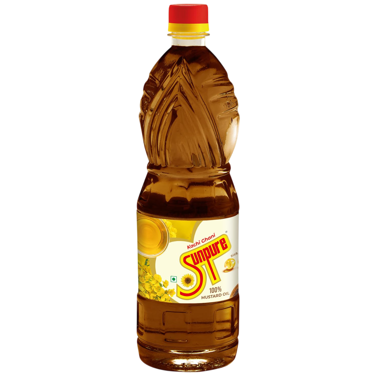 Sunpure Kachi Ghani Mustard Oil Bottle, 1L