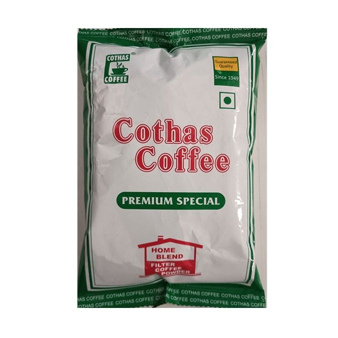 Cothas Premium Special Filter Coffee Powder Pouch - Hotel Blend, 200g (80% Coffee 20% Chicory)