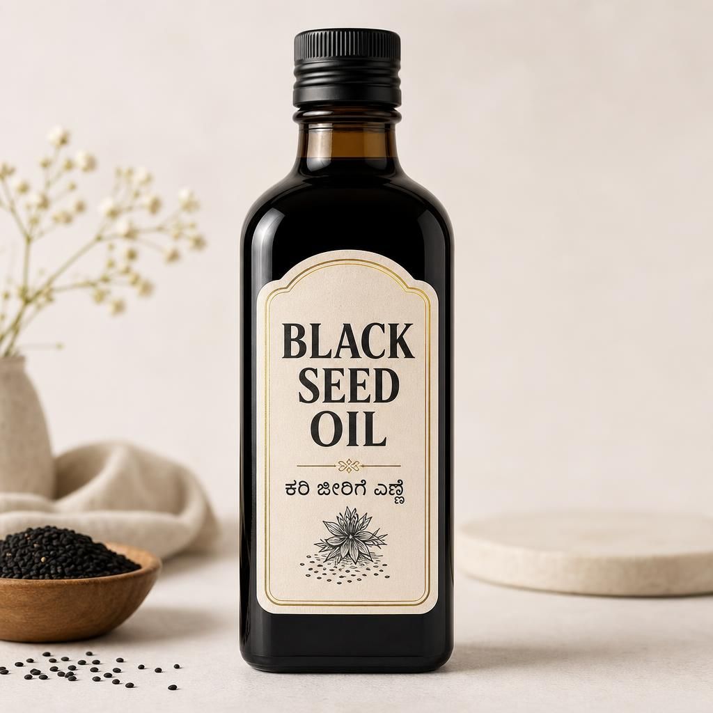 Black Jeera Seed Oil, 1L (ಕಪ್ಪು ಜೀರಿಗೆ ಎಣ್ಣೆ)