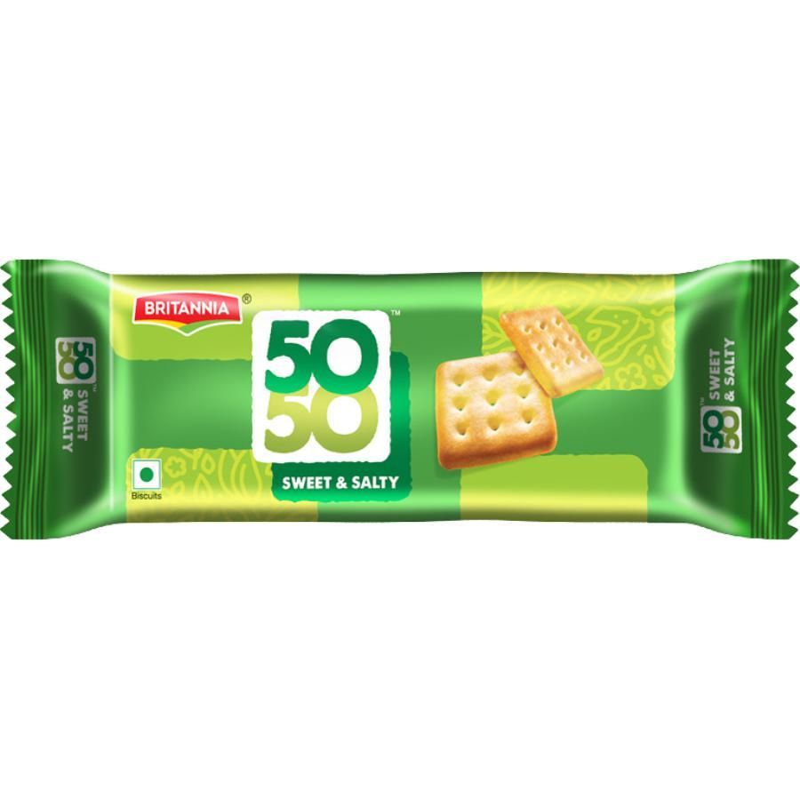 Britannia 50-50 Biscuit - Sweet & Salty, 62.8g
