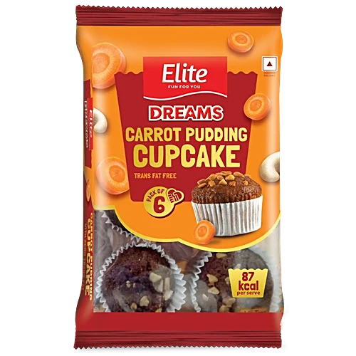Elite Dreams Cup Cake - Carrot Pudding, 150g (25g x 6pc)