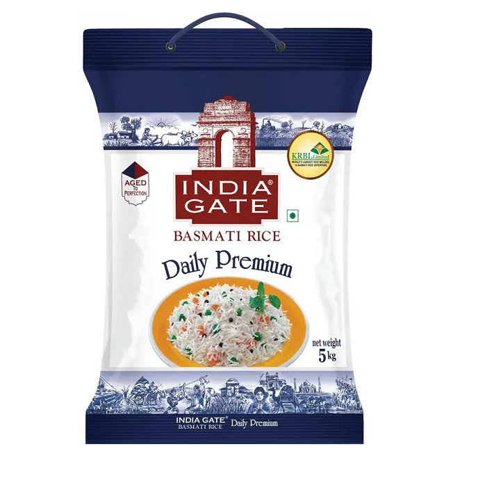 India Gate Daily Premium Basmati Rice Bag, 5kg