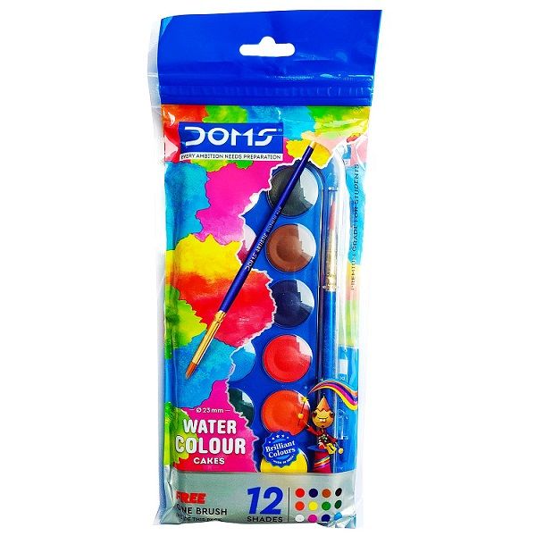 Doms Water Color Cakes - 12 Shades (7427)