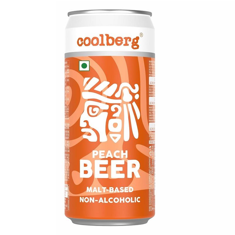 Coolberg Peach Non Alcoholic Beer Can Bottle, 250ml