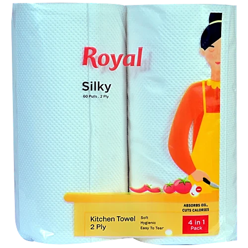 Royal Silky Kitchen Towel 2-in-1, 2 Ply