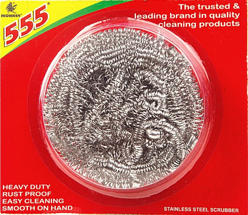 Mankey 555 Stainless Steel Scrubber, 1pc