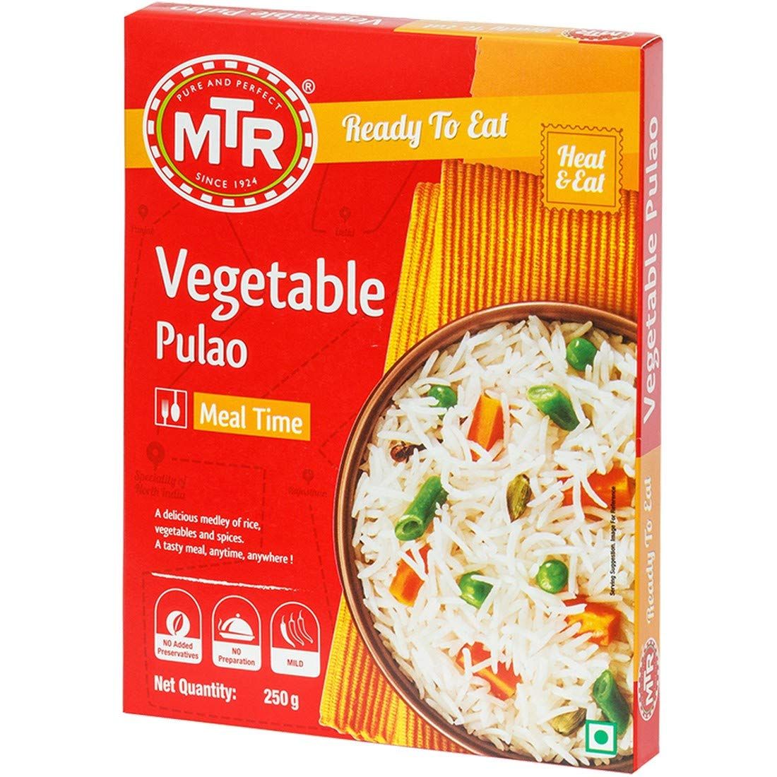 MTR Ready to Eat Vegetable Pulao, 250g