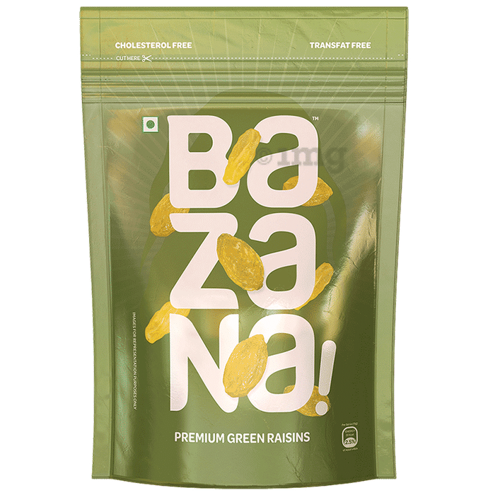 Bazana Premium Raisin / Kishmish Standy Pouch - Green, 250g