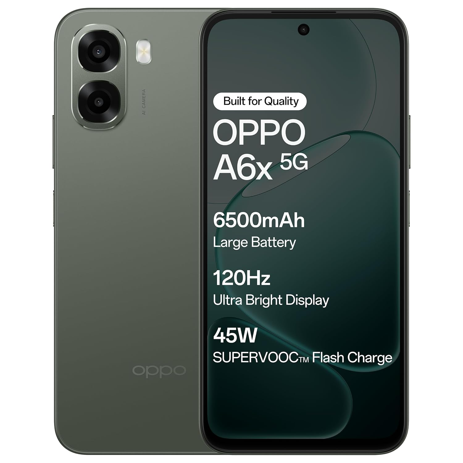 OPPO | A6 X | 5G Smartphone (8GB RAM, 128GB ROM, Olive Green)