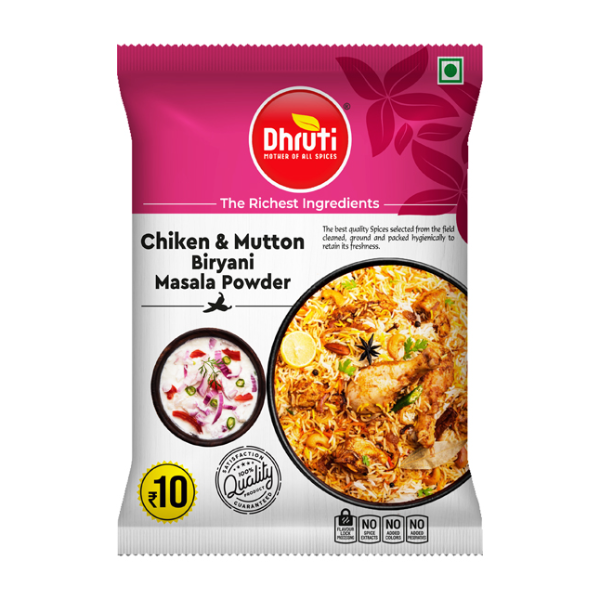Dhruti Biryani Masala Pouch, 18g